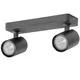 Plafoniera tip spot mobil aplicat AZzardo Exo, 2xGU10, negru, rotund, IP20
