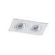 Spot mobil incastrat AZzardo Caro, 2xGU10, alb, dreptunghi, IP20