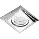 Spot fix incastrat AZzardo Mira, 1xGU10, crom, patrat, IP20