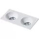 Spot fix incastrat AZzardo Hugo 2, 2xGU10, alb, dreptunghi, IP20