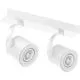 Plafoniera tip spot mobil aplicat AZzardo Bross Arm, 2xGU10, alb, rotund, IP20