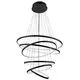 Pendul LED AZzardo Wheel, 140W, negru, dimabil