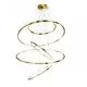 Pendul LED AZzardo Wheel XXL, 190W, auriu, dimabil