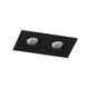 Spot mobil incastrat AZzardo Caro, 2xGU10, negru, dreptunghi, IP20