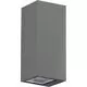 Spot fix aplicat AZzardo Joe Square, 1xGU10, gri inchis, IP54