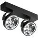 Plafoniera tip spot AZzardo Jerry 2 12V, 2xG53 tip QR111, negru, rotund, IP20