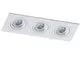 Spot mobil incastrat AZzardo Caro, 3xGU10, alb, dreptunghi, IP20