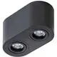 Spot mobil aplicat AZzardo Brant 2, 2xGU10, negru, elipsa, IP20