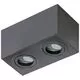Spot fix aplicat AZzardo Brant 2 Square, 2xGU10, negru, dreptunghi, IP44