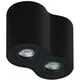 Spot mobil aplicat AZzardo Bross 2, 2xGU10, negru, elipsa, IP20