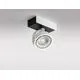 Spot mobil aplicat AZzardo Max 1 230V, 1xGU10, alb-negru, rotund, IP20