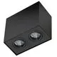 Spot mobil aplicat AZzardo Eloy 2, 2xGU10, negru, dreptunghi, IP20