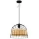Pendul Eglo Anwick, 1xE27, lemn natur-negru