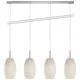 Pendul Eglo Batista 3, 4xE27, alb-nichel satinat