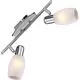 Plafoniera Globo Lighting Cyclone, 2xE14, alb-crom-transparent