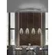 Pendul LED Schuller Nebula, 20W, crom-fumuriu
