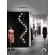 Pendul LED Schuller Sphere, 50W, crom-transparent, dimabil