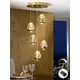 Pendul LED Schuller Rocio, 25W, auriu, dimabil, telecomanda