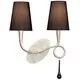 Aplica cristal Mantra Paola, 2xE14, argintiu-negru