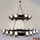 Candelabru Russtik Queen, 24xE14, wenge