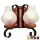 Aplica Russtik Roata, 2xE14, antic