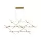 Pendul LED Nova Luce Atomo, 33,6W, auriu, dimabil