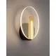 Aplica LED Nova Luce Genti, 8W, 3000K, 567 lumeni, D200 mm, auriu, negru