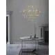 Candelabru cristal LED Nova Luce Goro, 18W, 3000K, auriu, transparent
