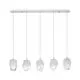 Pendul Nova Luce Ice, 5xG9, alb