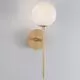 Aplica Nova Luce Cantona, 1xG9, alb, auriu, opal