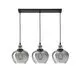 Pendul Nova Luce Cedro, 3xE27, bronz, fumuriu, negru