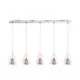 Pendul Nova Luce Hugo, 5xG9, auriu roz, crom