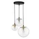 Pendul Nova Luce Mirale, 3xE27, auriu, negru, transparent