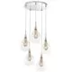 Pendul Nova Luce Filo, 5xG9, auriu, crom, transparent