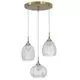 Pendul Nova Luce Vario, 3xE27, auriu satinat, transparent
