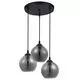 Pendul Nova Luce Adelina, 3xE27, fumuriu, negru