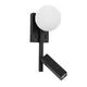 Aplica LED Nova Luce Joline, 5W, alb opal, negru
