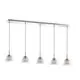 Pendul Nova Luce Boccale, 5xG9, crom, transparent