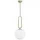 Pendul Nova Luce Grus, 1xE27, alb, alama