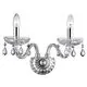 Aplica cristal Nova Luce Venezia, 2xE14, crom