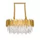Candelabru cristal Nova Luce Grane, 8xE14, auriu