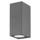 Aplica Nova Luce Nero, 2xGU10, patrat, gri inchis, IP54