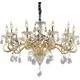 Candelabru cristal Ideal Lux Negresco, 10xE14, auriu