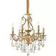Candelabru cristal Ideal Lux Gioconda, 6xE14, auriu