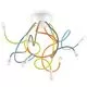 Pendul Ideal Lux Multiflex, 8xE14, alb-multicolor