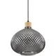 Pendul Ideal Lux Bergen, 1xE27, fumuriu-lemn natur-negru