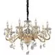 Candelabru cristal Ideal Lux Negresco, 8xE14, auriu