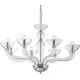 Candelabru Ideal Lux Casanova, 8xE27, crom-transparent