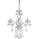 Candelabru cristal Ideal Lux Tiepolo, 3xE14, crom-transparent