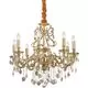 Candelabru cristal Ideal Lux Gioconda, 8xE14, auriu